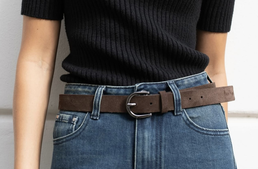 Pasek skóra zamszowa   Lemonada 