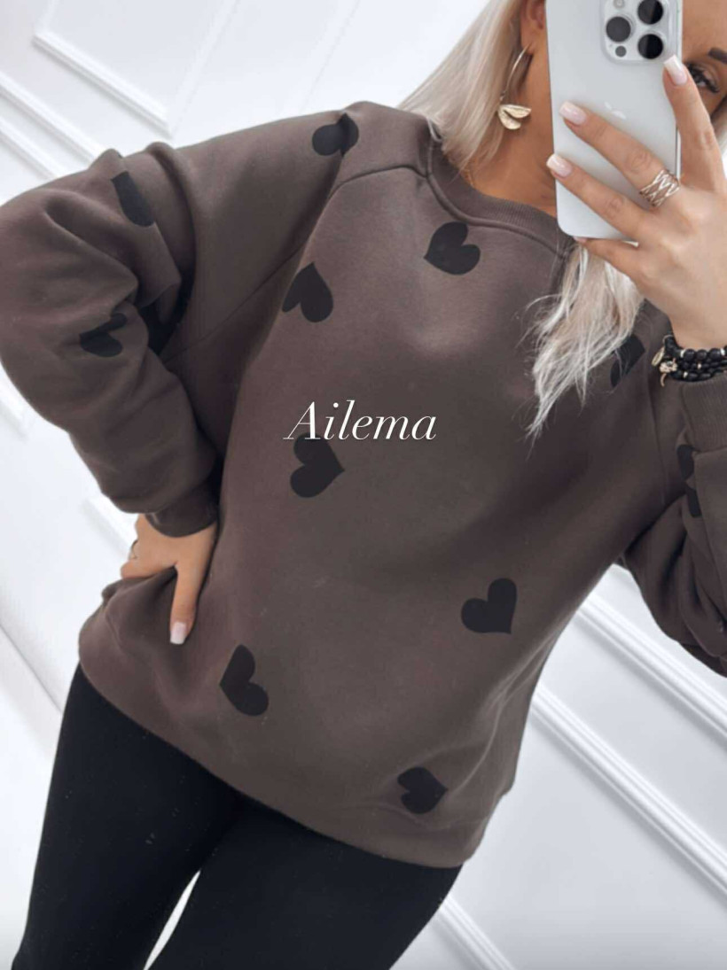 Bluza Bocca ocieplana kk409 w serduszka