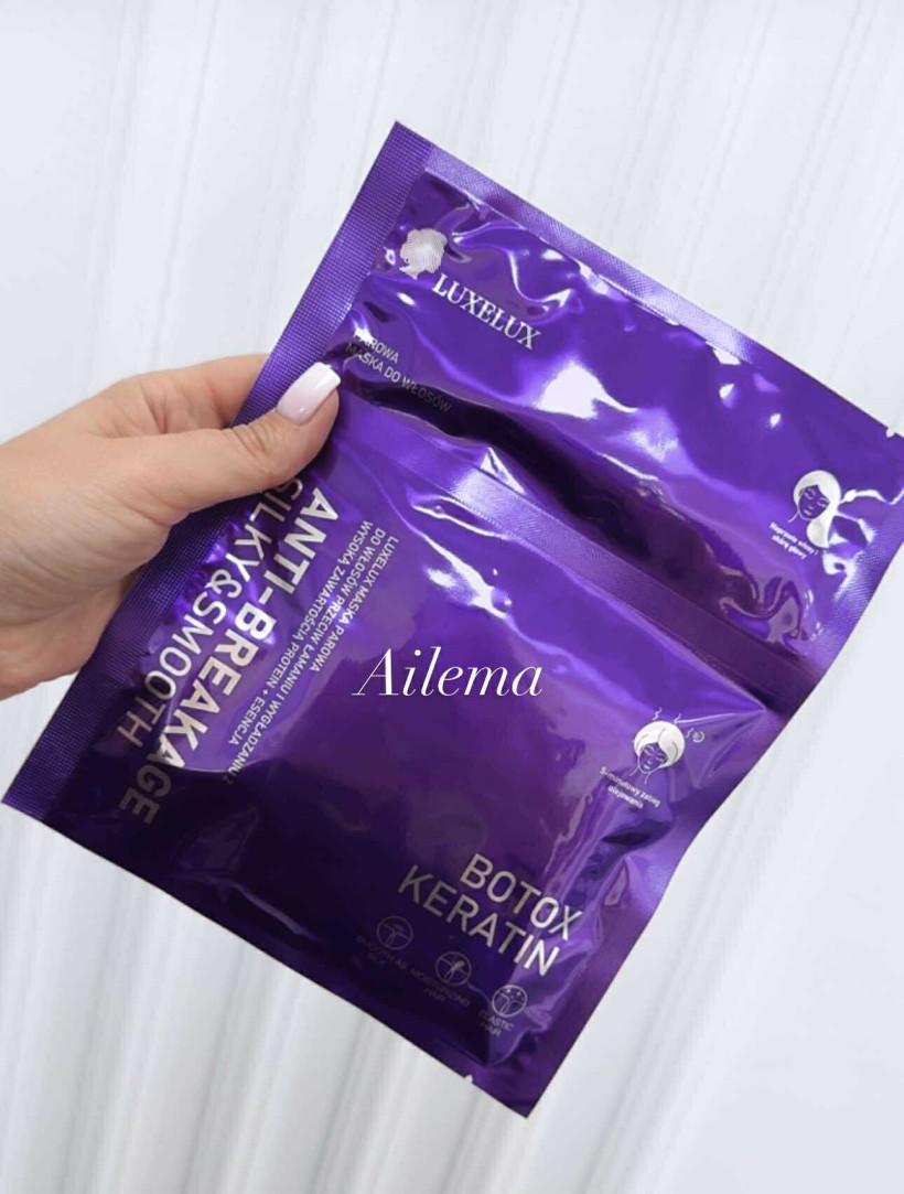 Maska parowa do włosów przeciw łamaniu kk430 fioletowa