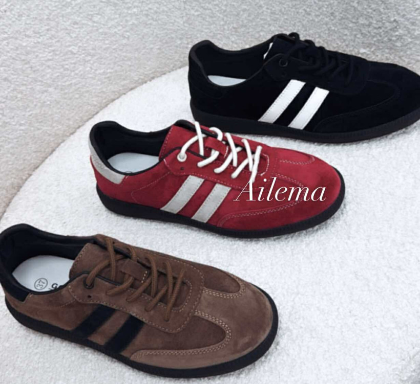 Buty skórzane Goodin GD-XF-164 sportowe z paskami