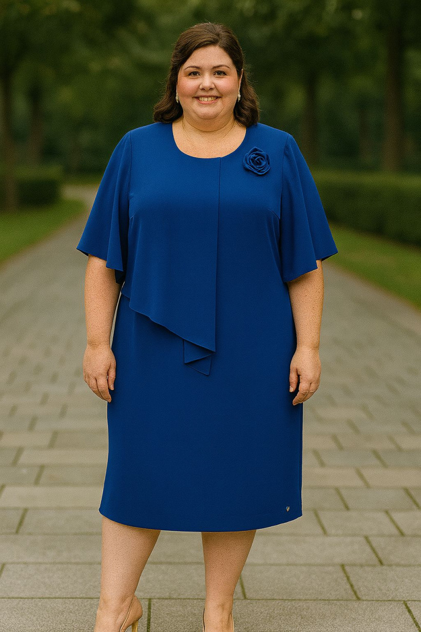 VESTIDO C/ SOBREPOSIÇÃO FRONTAL