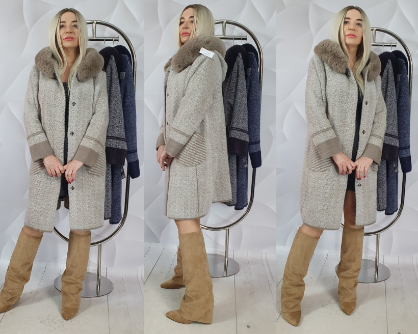 PŁASZCZ ALPAKA  SHERLYN  22725 RN12  %PROMOCJA DNIA