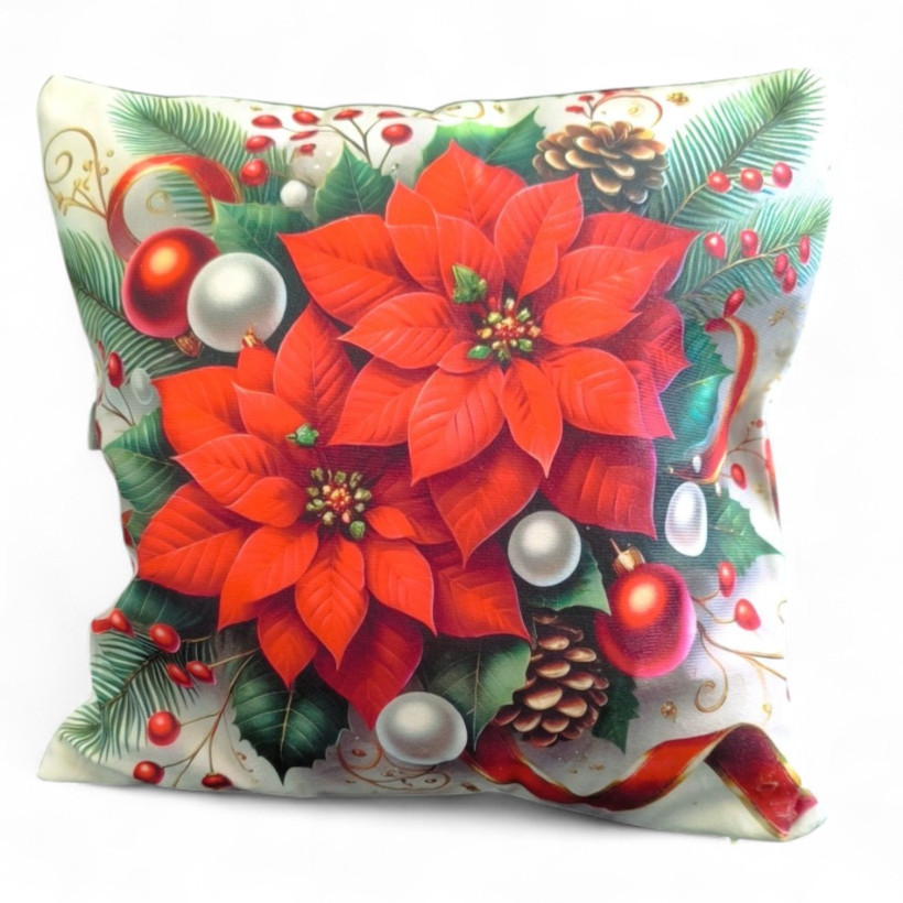 Poszewka 40x40cm gwiazdy betlejemskie