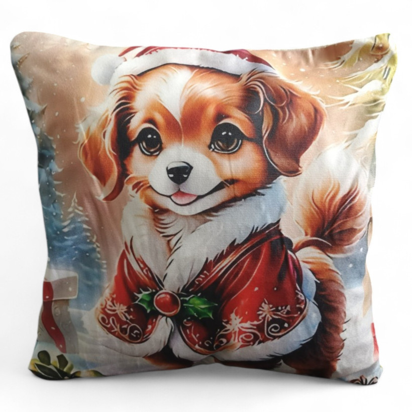 Poszewka 40x40cm świąteczny piesek