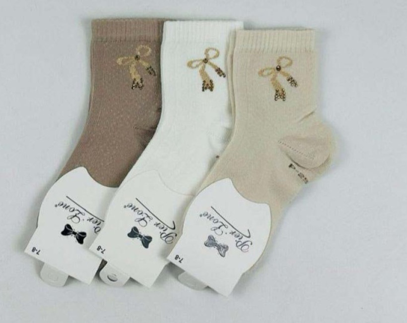 SKARPETKI KOKARDKA Z CYRKONIAMI 5-6 LAT