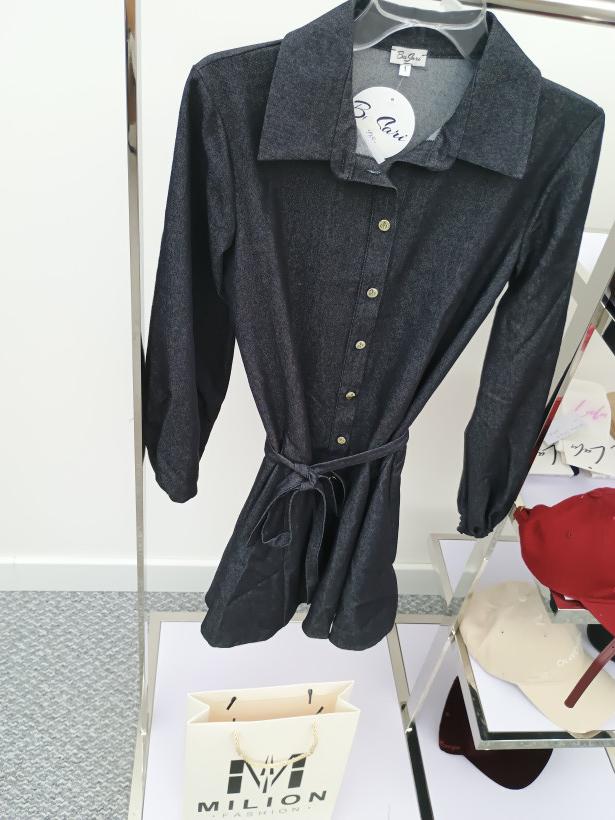 Sukienka Ba Sari czarny Dżins  WYPRZEDAŻ