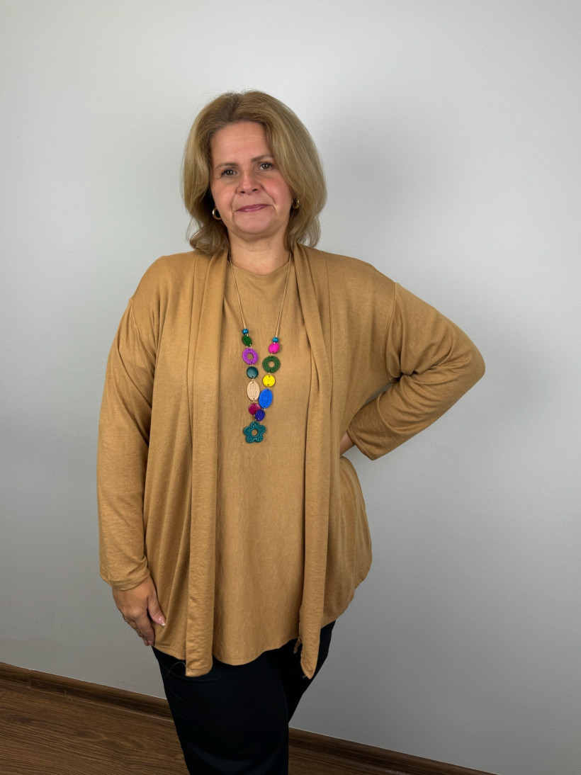 Italia nr IV - Narzutka/Kartigan jednokolorowy - 5070 - carmel