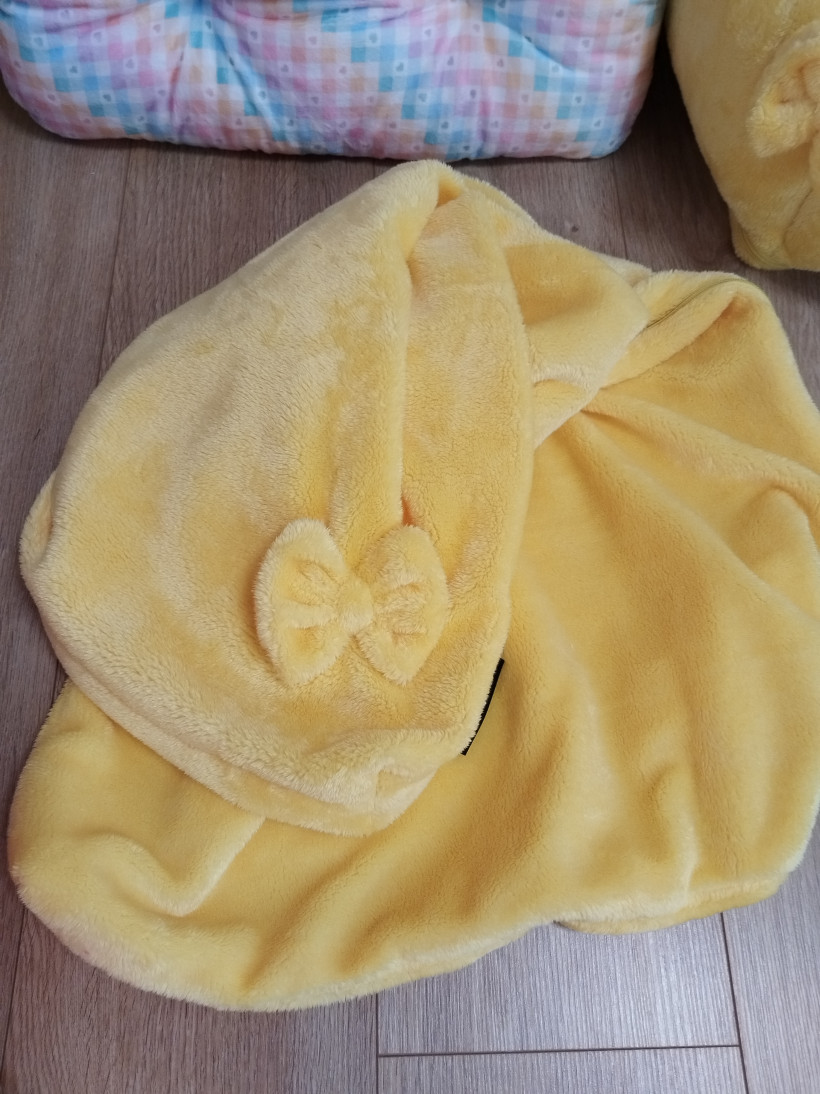 Housse pour Coussin Pilou Jaune Citron