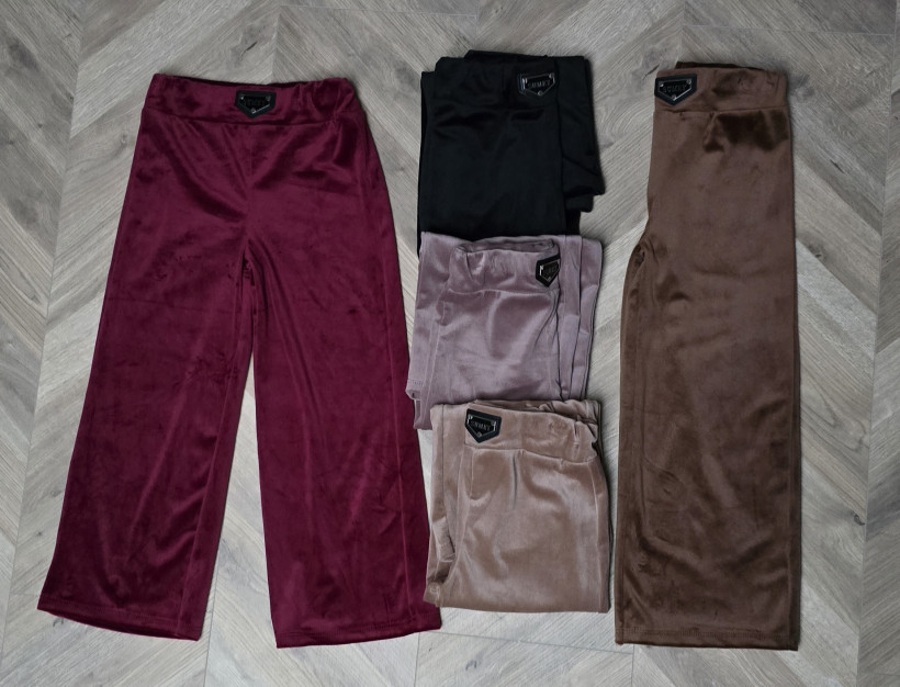 Szwedy welurowe bordo