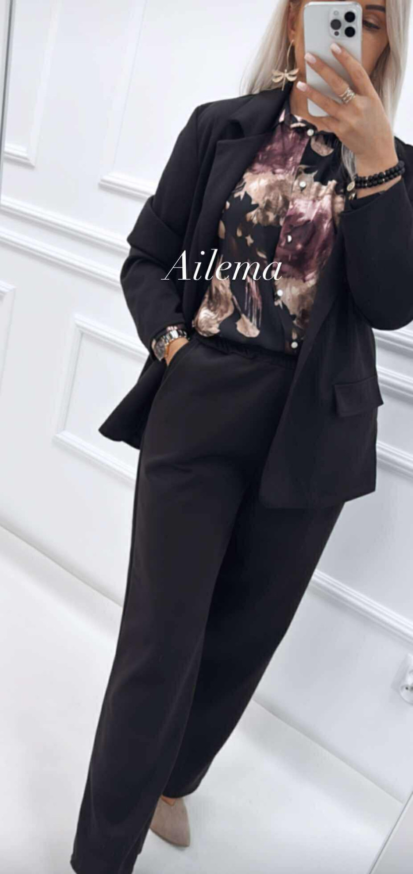 WYPRZEDAŻ Komplet masełko kk484 marynarka i spodnie