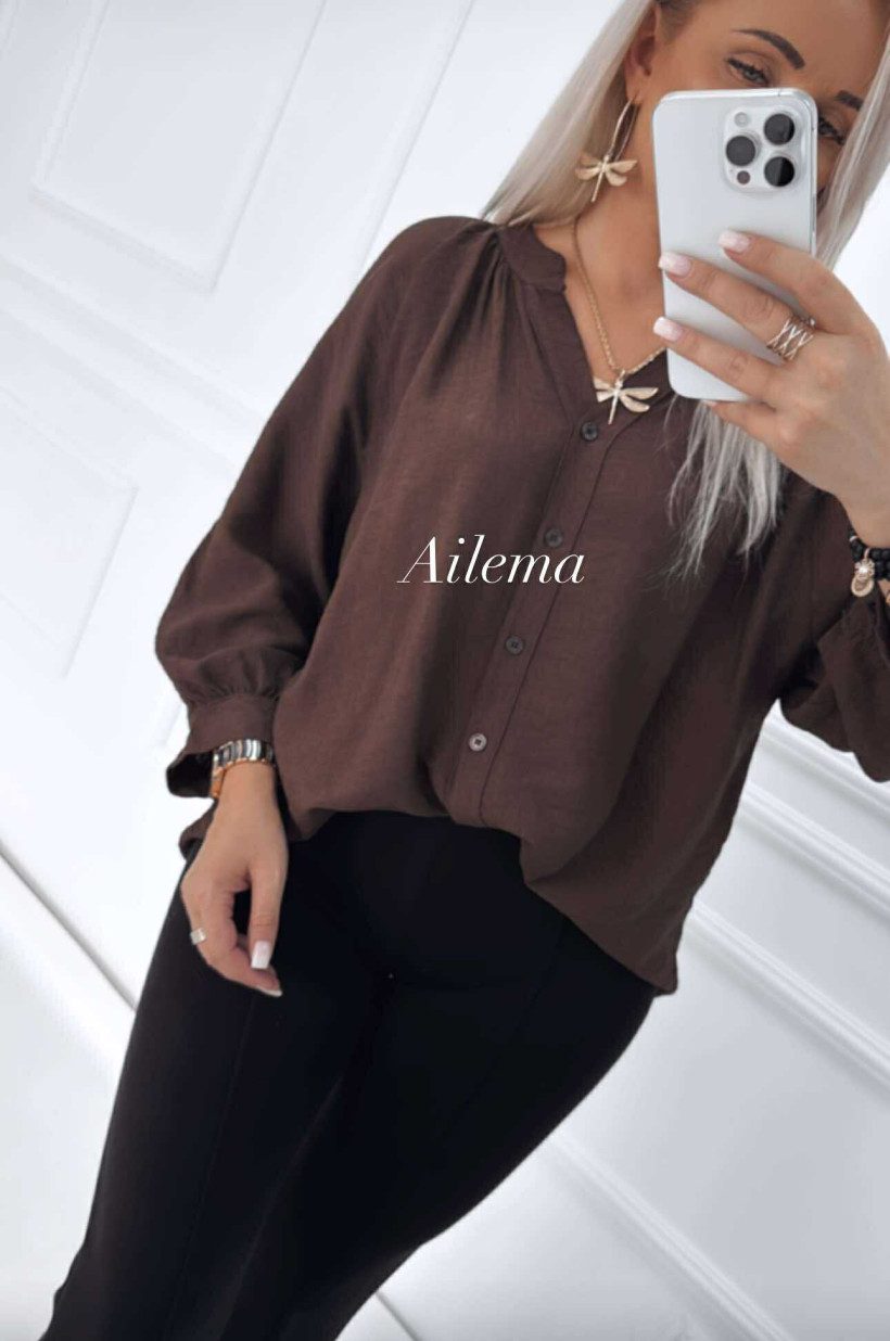 WYPRZEDAŻ Koszula na stójce kk486 rękaw 3/4