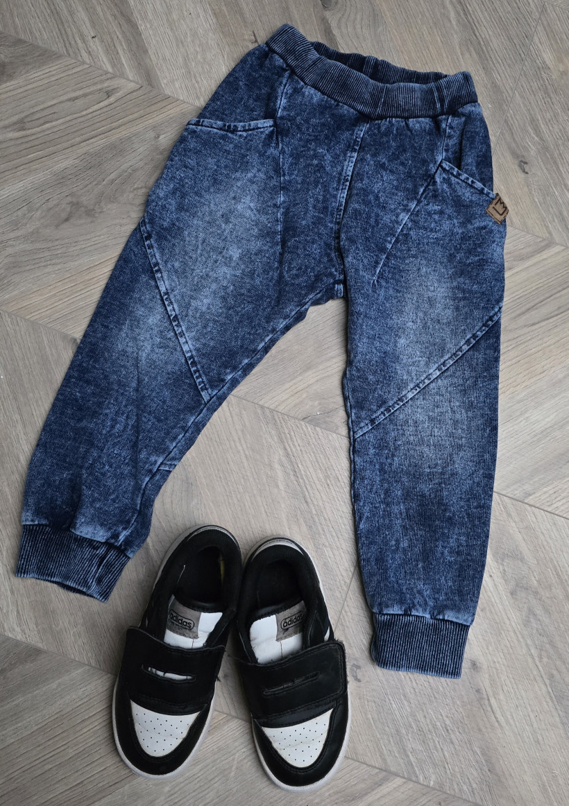 joggery dekatyzowane niebieskie mimi