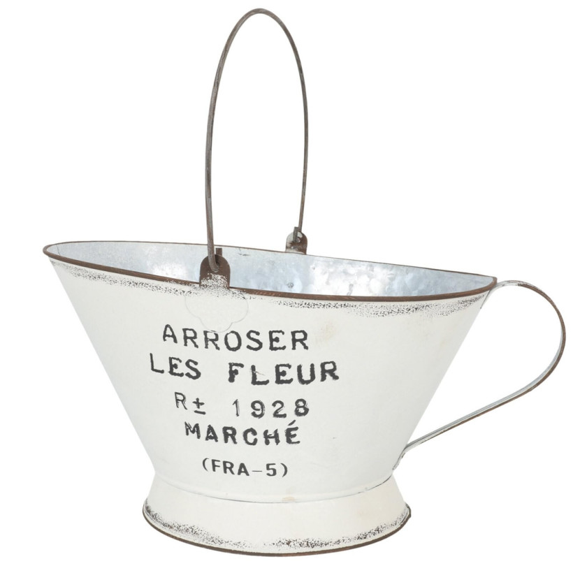 metalowy kosz na kwiaty