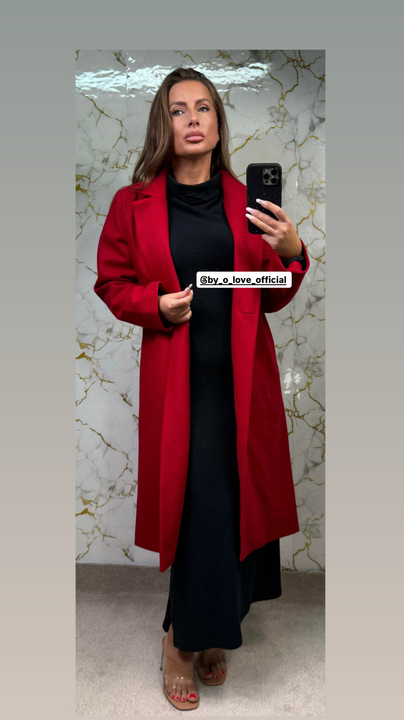 Płaszcz długi merlot m coco wyprz nowy Damski