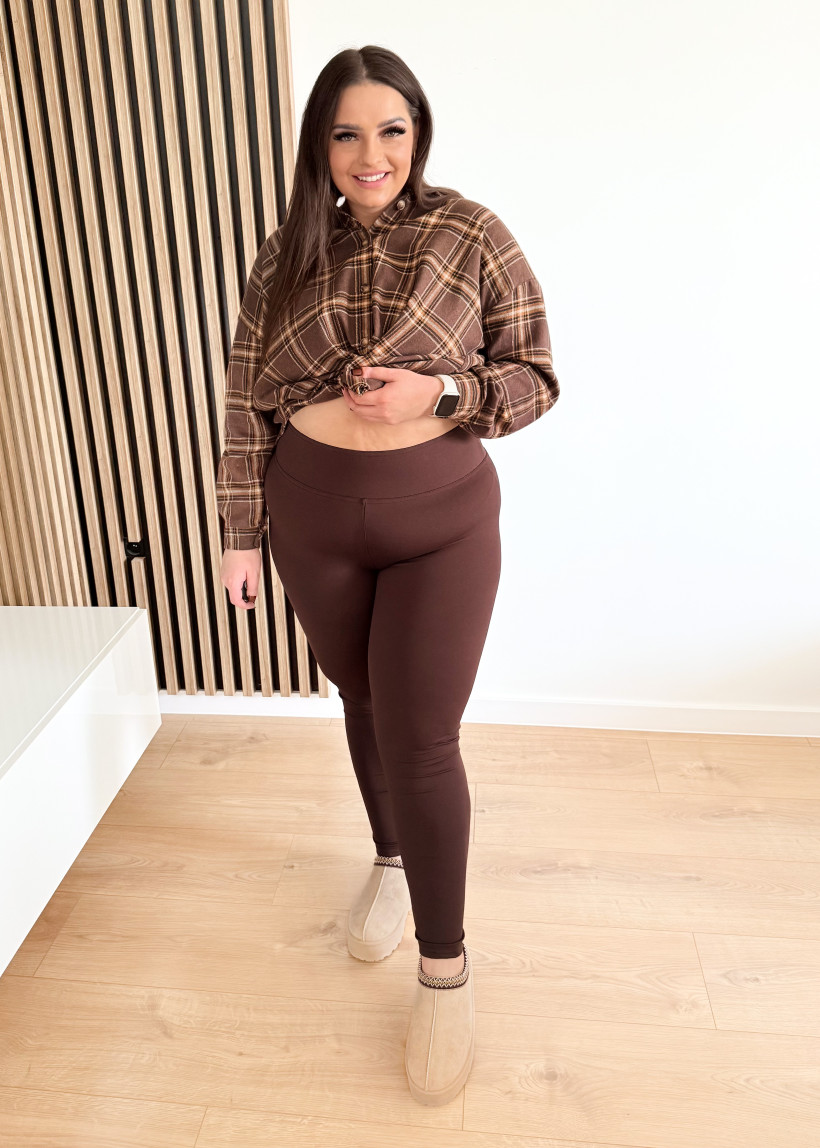 Legginsy ANTYCELLULITOWE czekoladowe
