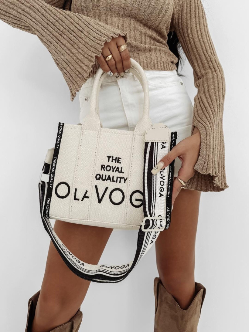 torebka NALA beż+ czarna