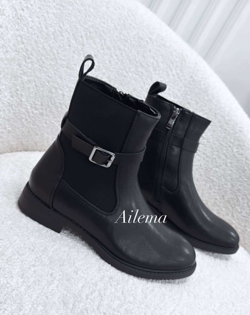 Botki K22021 z gumą i klamerką
