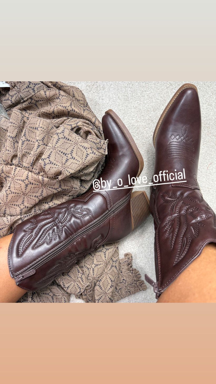 Nowe Damskie Kowbojki buty kozaki czekoladowe