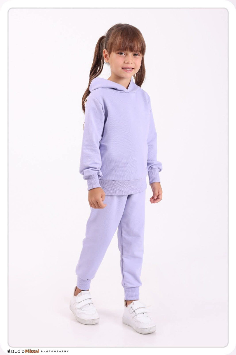 Komplet gładki fiolet