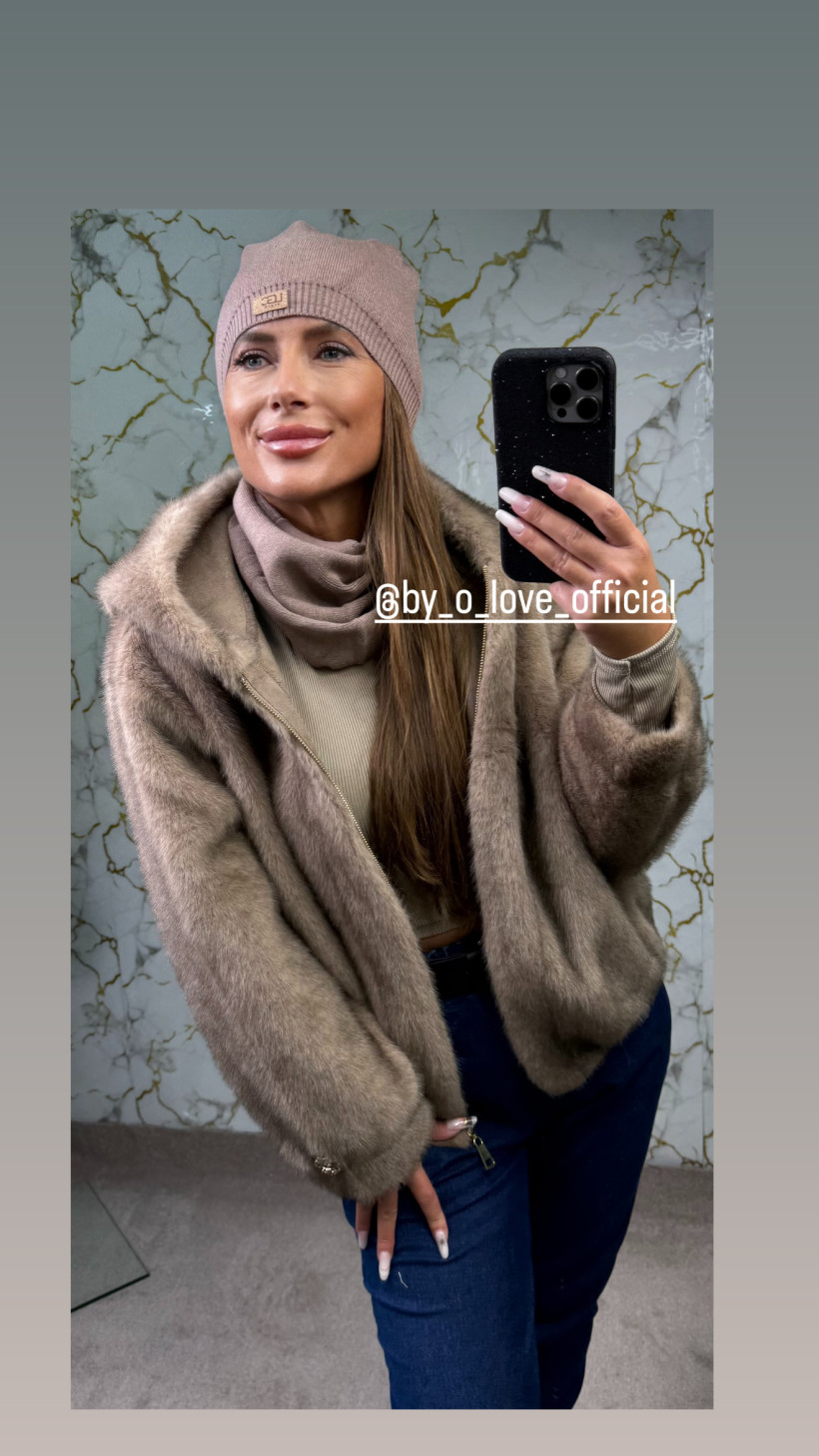 SET Mokka Komplet czapka komin nowy damski