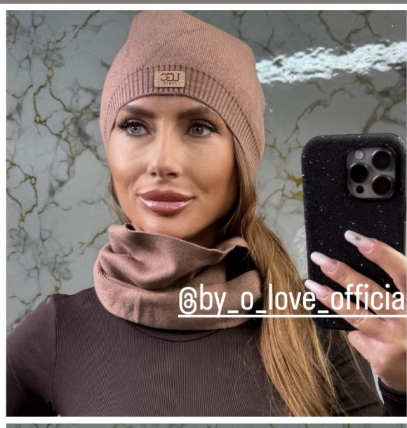 SET Kakao Komplet czapka komin nowy damski