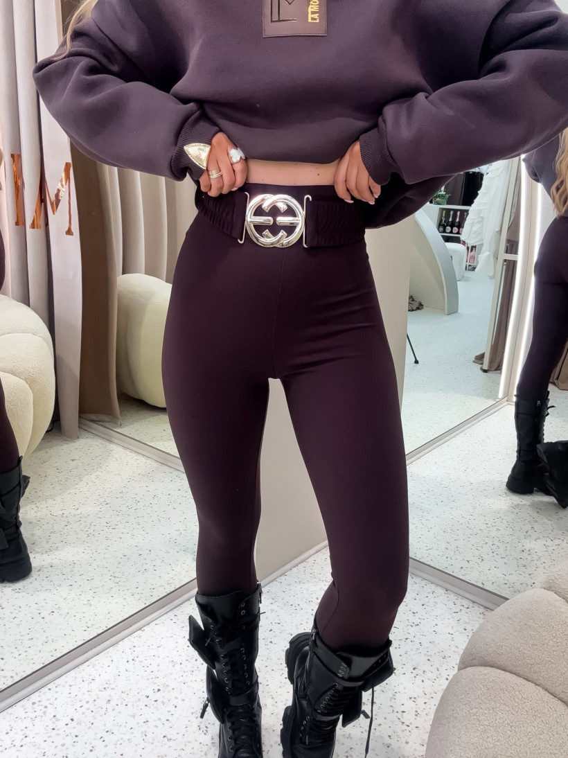 Leginsy La Monne Beyonce - czekolada 