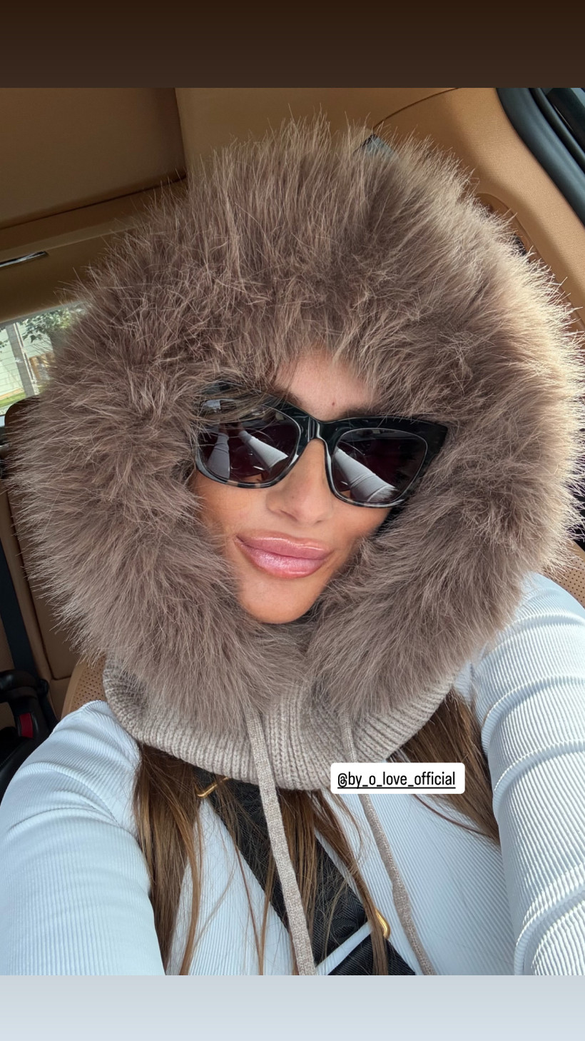 Kakao Balaclava Aura futerko nowy damski czapka szalik komin