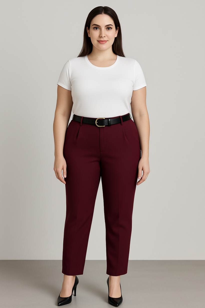 Spodnie z paskiem Plus Size - kolory