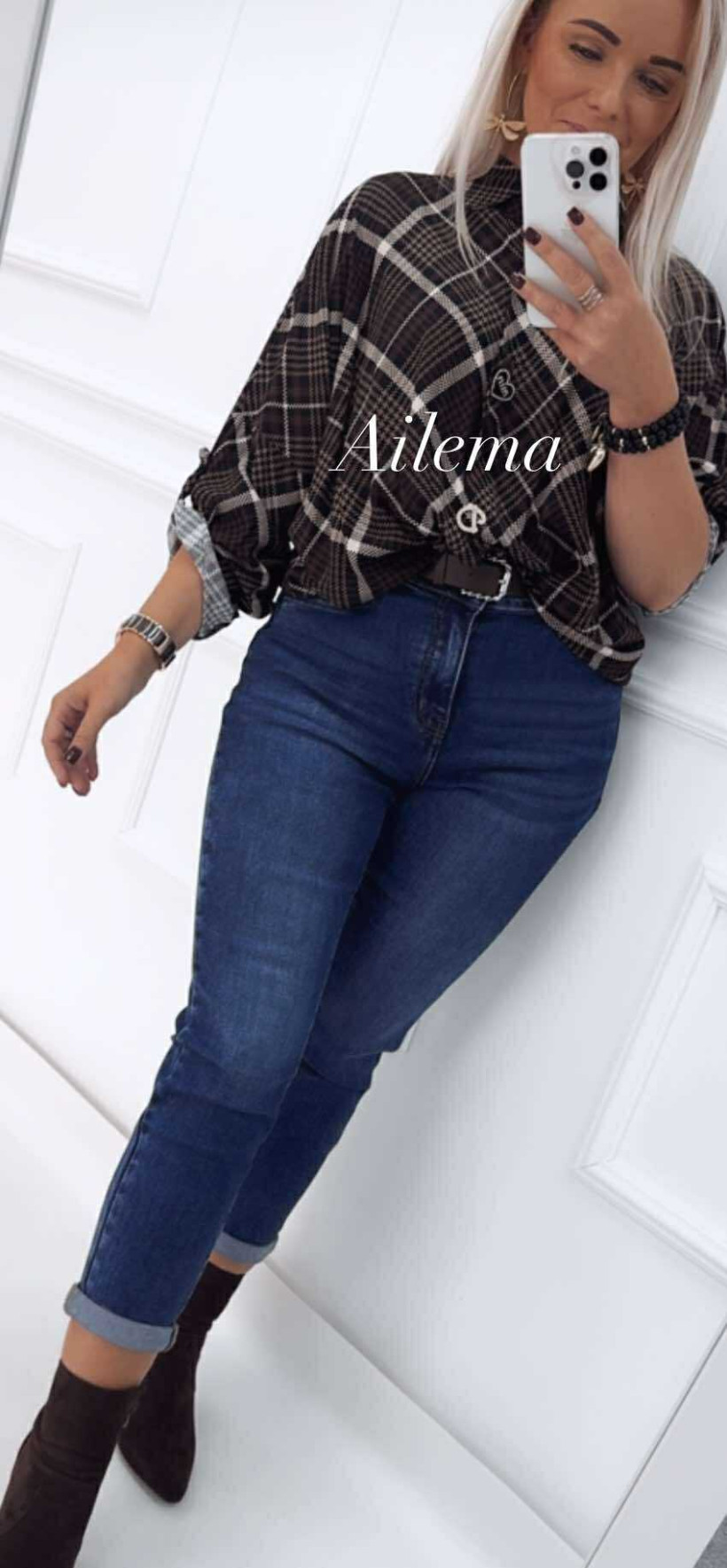 Jeansy M.Sara BF3773-3 mom fit