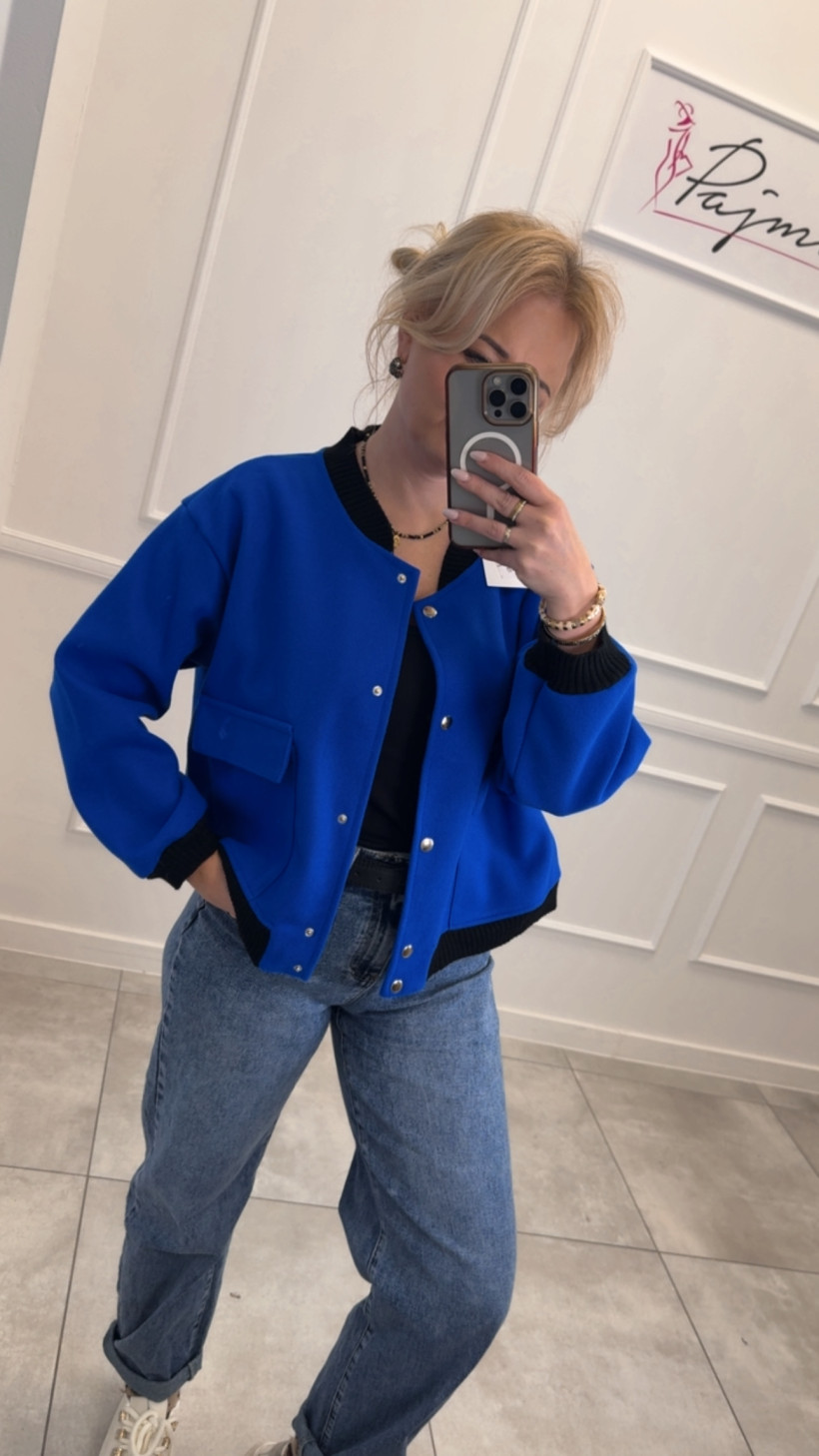 Kurtka flauszowa bomberka 13396