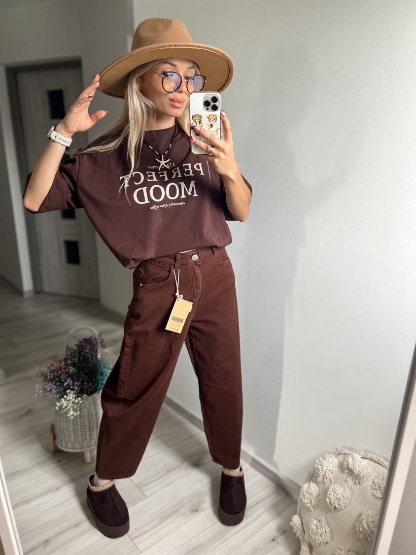 Spodnie Ballon msara czekolada mocna bs955-60 7/8