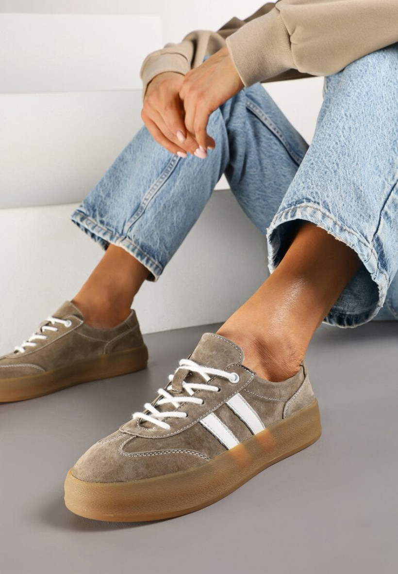 Sneakersy Goodin brąz 