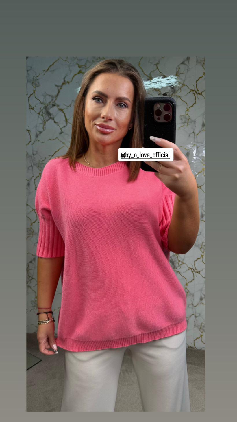 Nowy damski Sweter koral nietoperz ściągacz unii