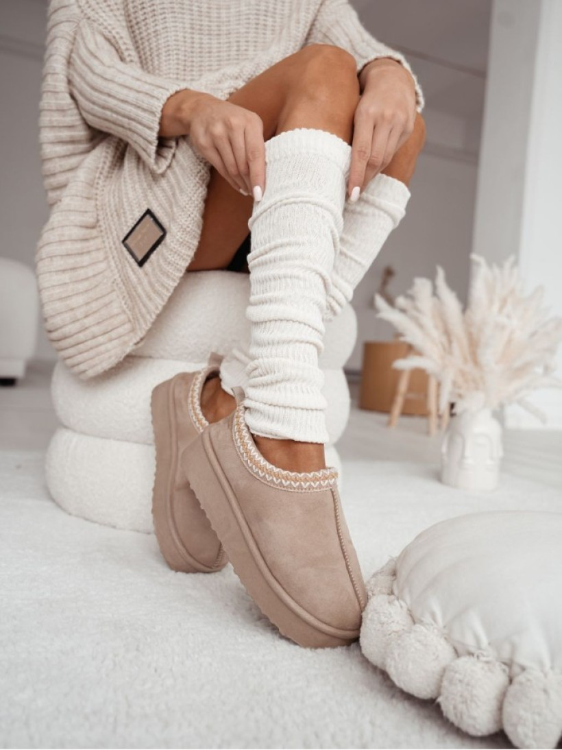 Getry ocieplacze bawełniane w prążek