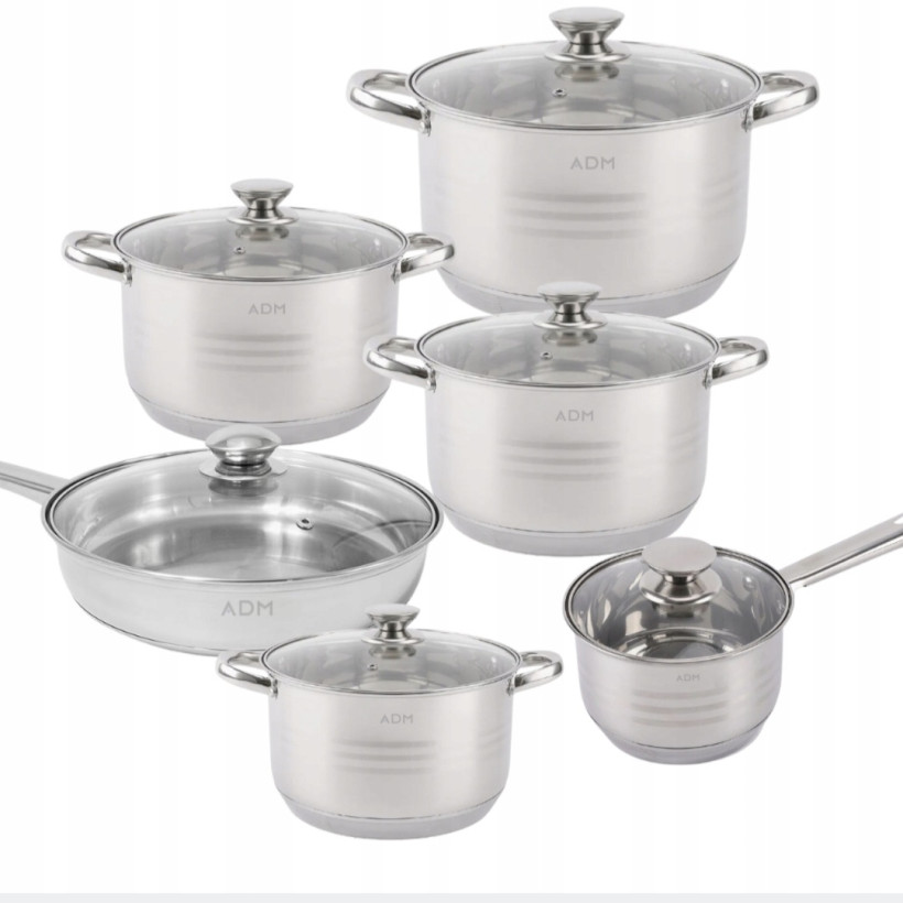 G42/3 ADM Zestaw garnków ze stali nierdzewnej 