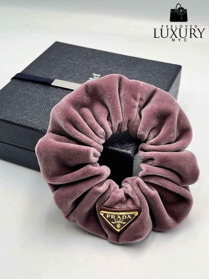 PRADA Scrunchie Cotton Purple