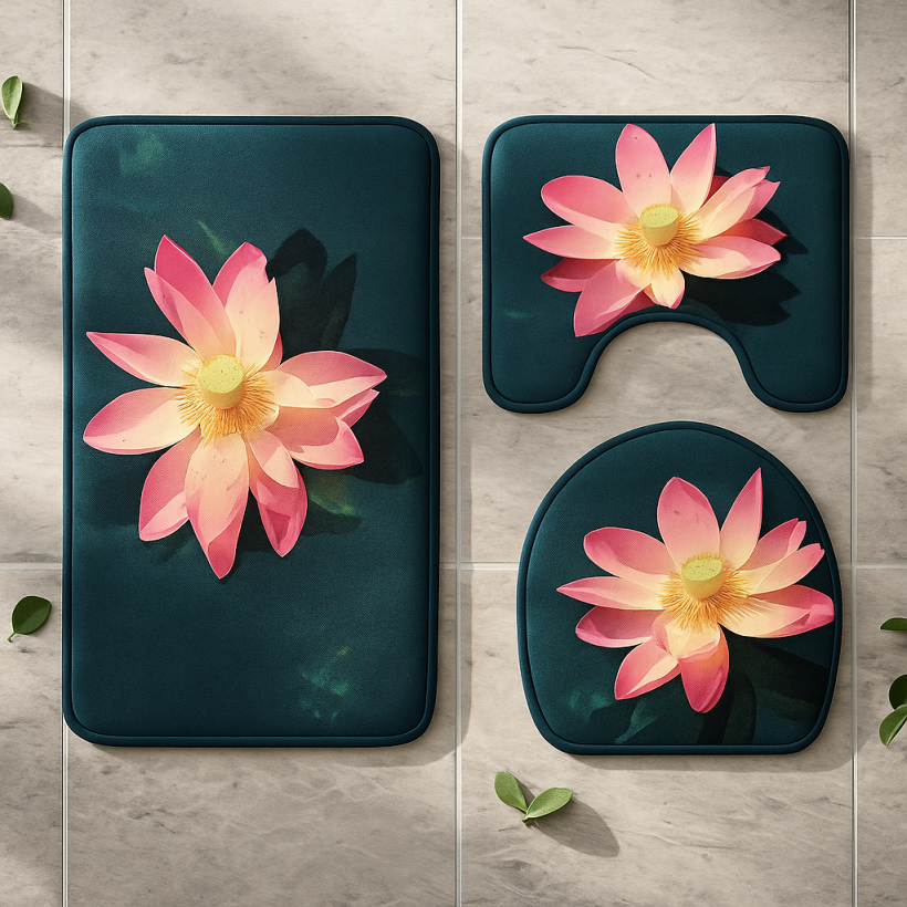 Komplet dywaników łazienkowych 3-częściowy B