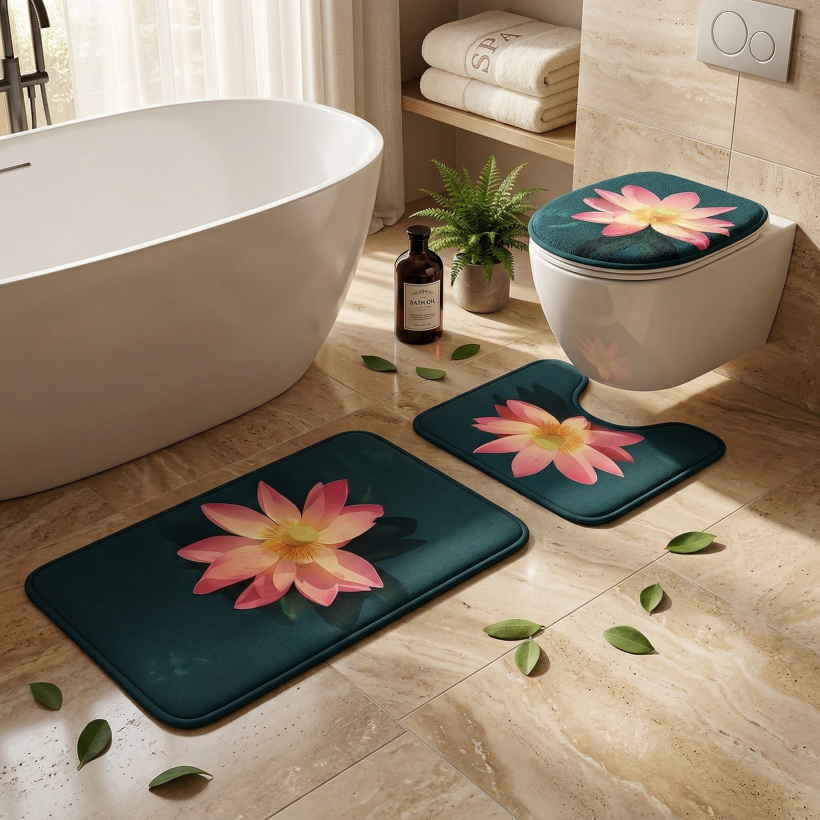 Komplet dywaników łazienkowych 3-częściowy B