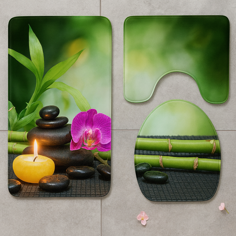 Komplet dywaników łazienkowych 3-częściowy E