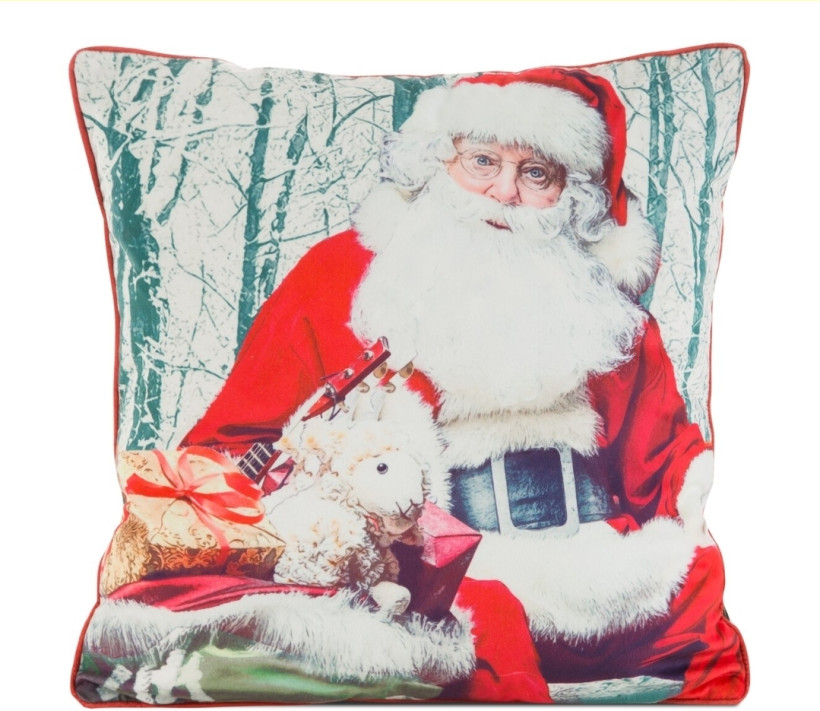 Poszewka mikołaj w lesie 45x45cm