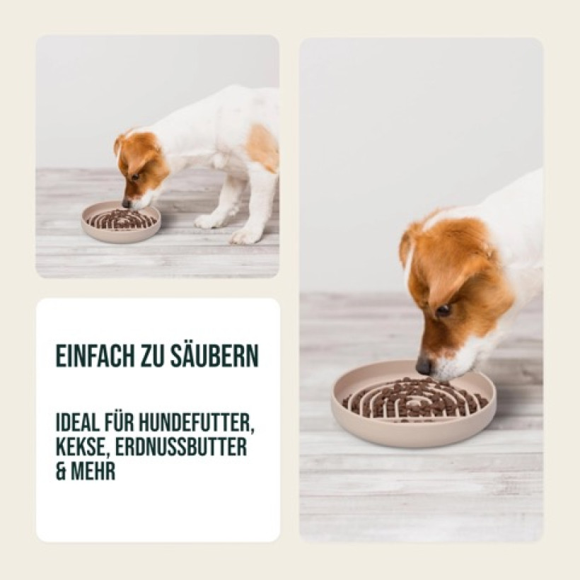 antypoślizgowa miska spowalniająca dla psa niebieska 