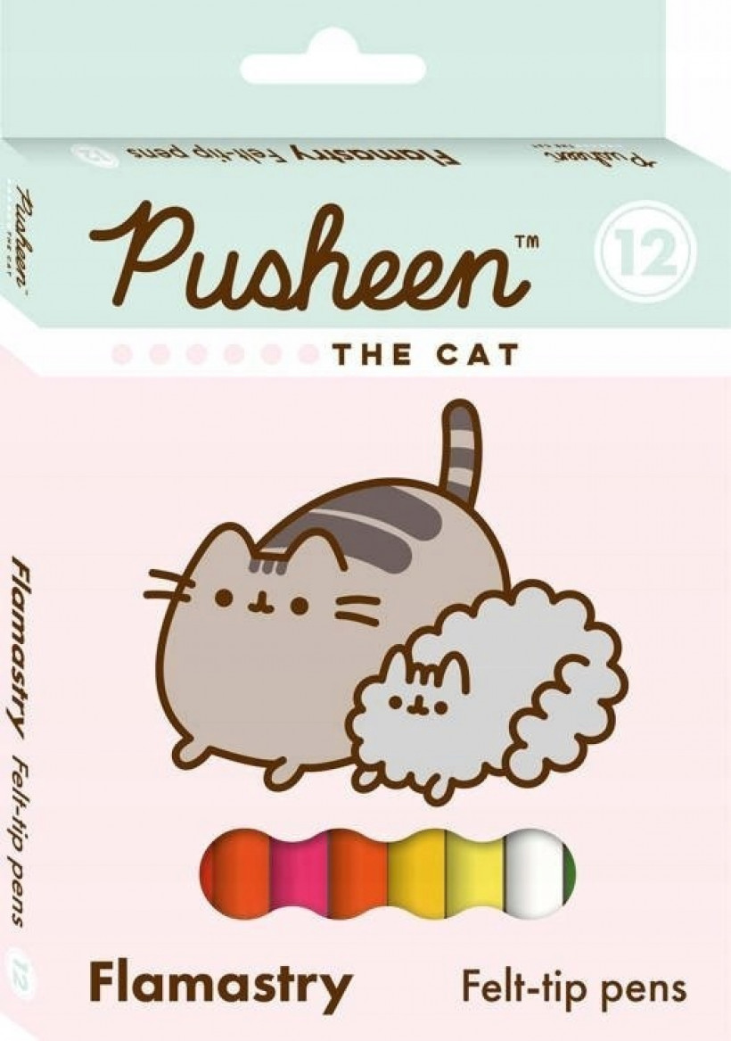 PUSHEEN Flamastry 12 kolorów BAMBINO