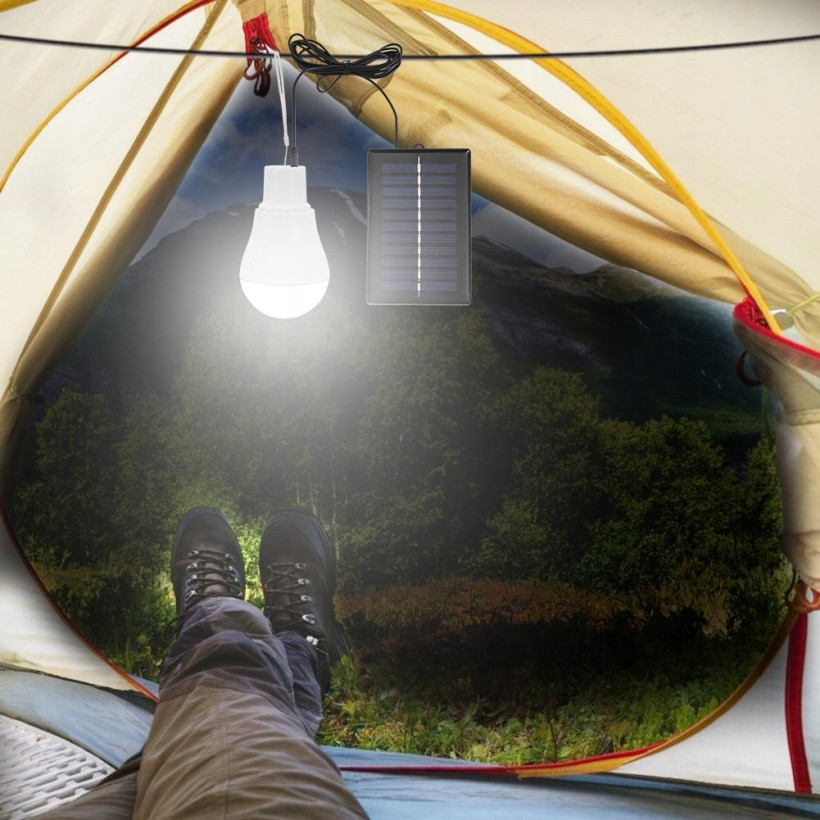 Żarówka zestaw 2 LED Z panelem solarnym 9W 1350LM