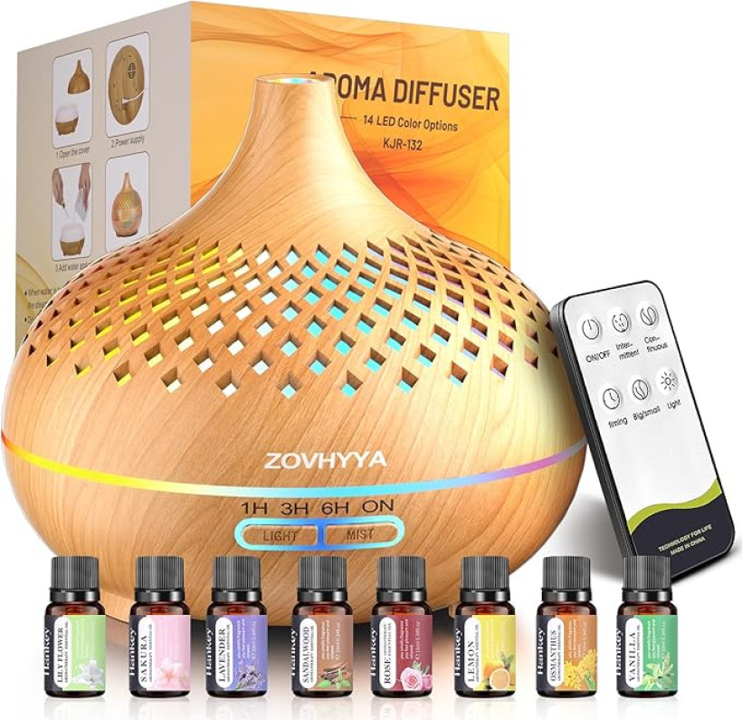 ZOVHYYA 500ml Aromatyczny Nawilżacz Powietrza Dyfuzor Zapachowy