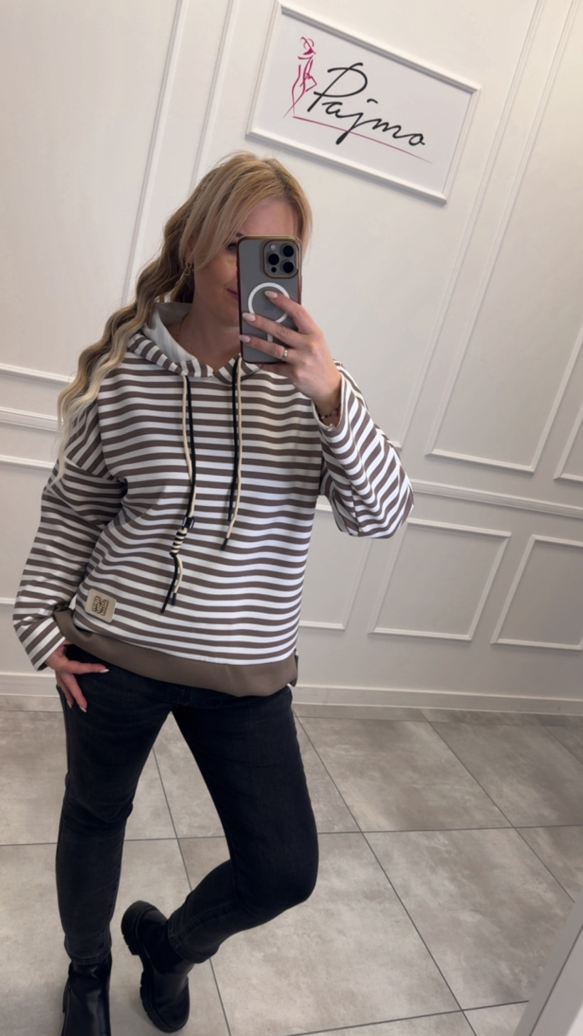 Bluza pasy kaptur 13533