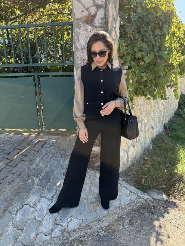 CONJ. MALHA COLETE C/ BOTÕES