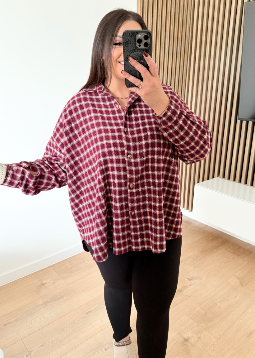 Koszula FLANELIA bordowa