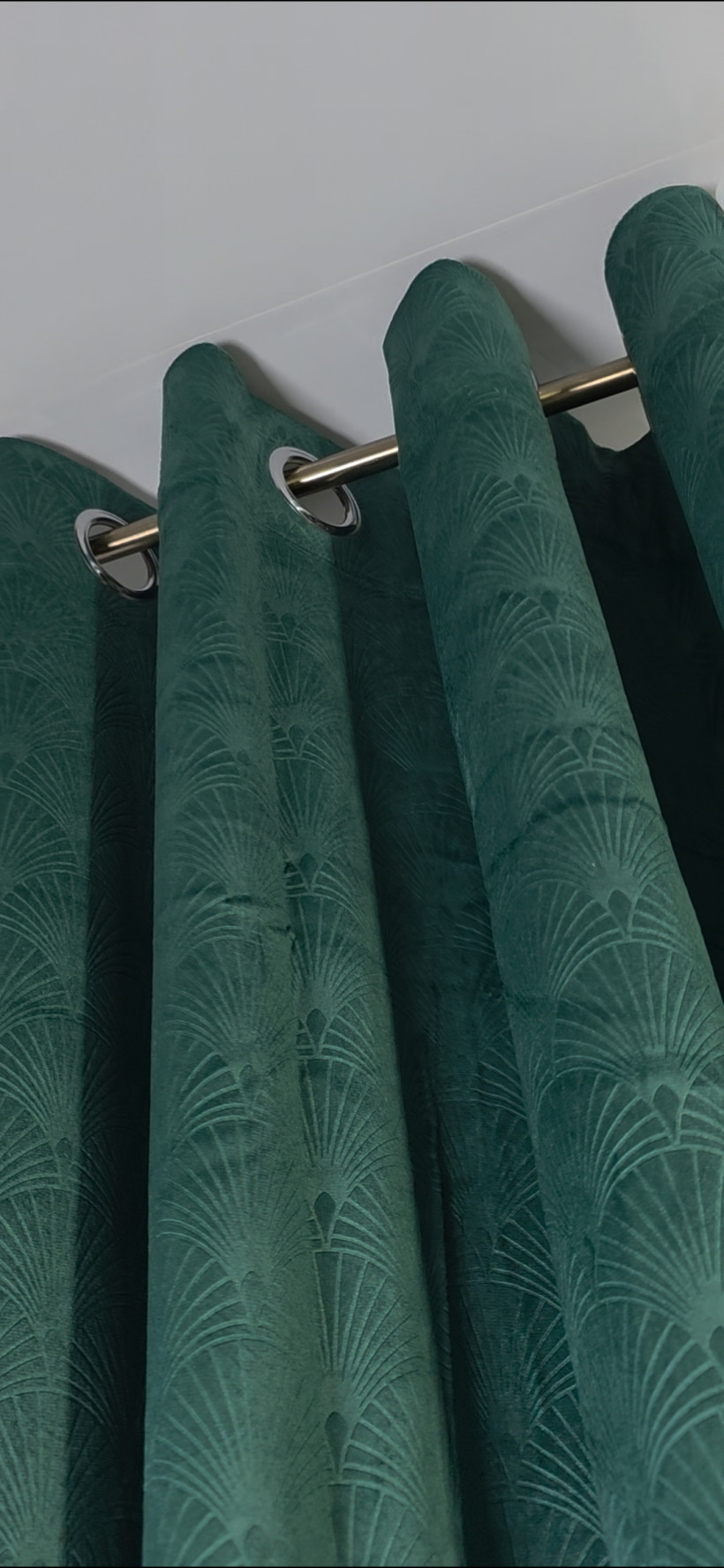 Zasłona welur butelkowa zieleń 140x250cm Przelotka julia