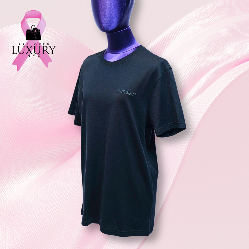 BURBERRY Jenson Embroidered Logo Black Size Small