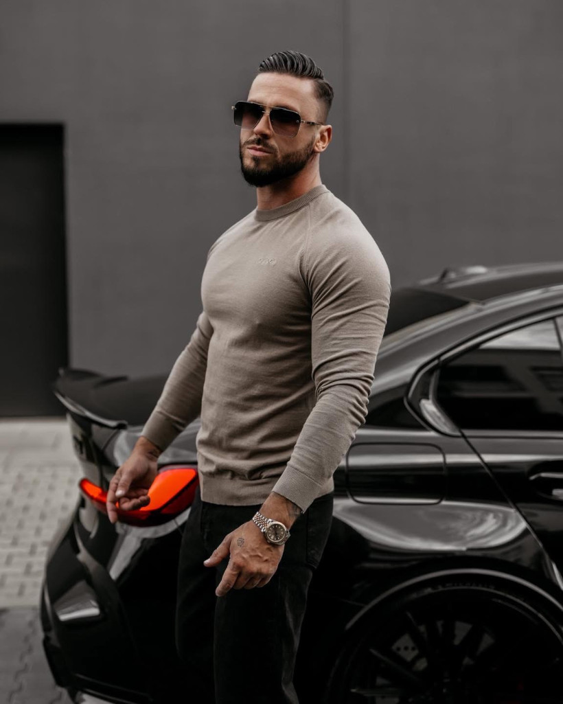 sweter męski MEW oliwka